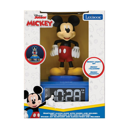 Reloj Despertador Luz Nocturna 3D Mickey Disney