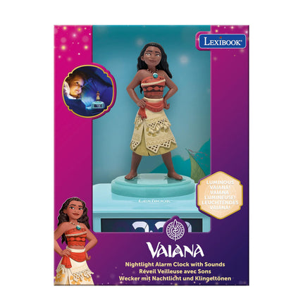 Reloj Despertador Luz Nocturna 3D Vaiana Moana Disney