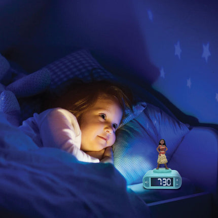 Reloj Despertador Luz Nocturna 3D Vaiana Moana Disney