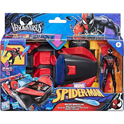 Coche lanzador figura Miles Morales Venom Versus Epic World of Action Spider Man Marvel
