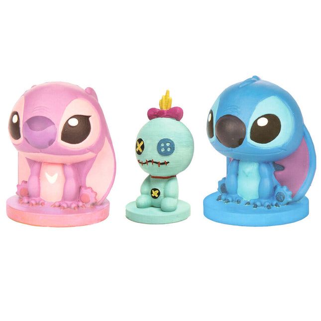 Set 3 Figuras de Escayola para Pintar Stitch Disney