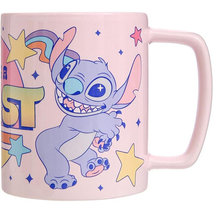 Taza funda de peluche Angel Stitch Disney 440ml