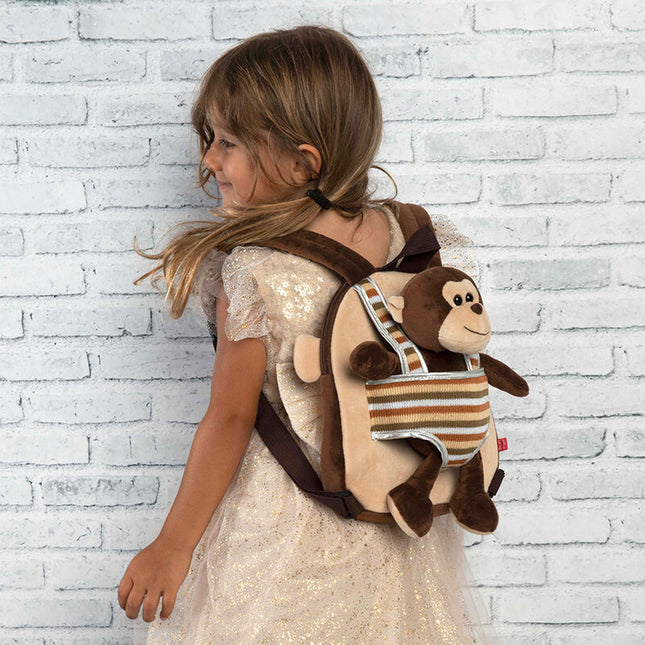 Mochila reversible peluche Mono Max 25cm