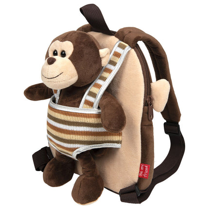 Mochila reversible peluche Mono Max 25cm