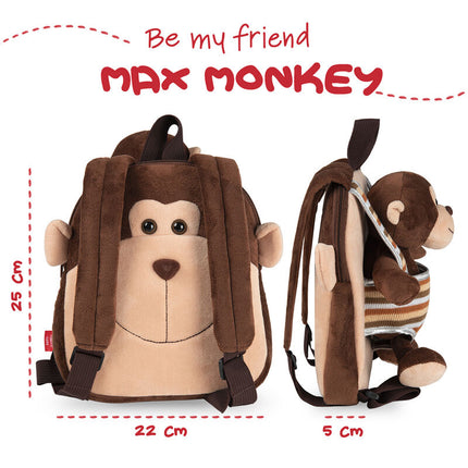 Mochila reversible peluche Mono Max 25cm