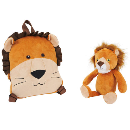 Mochila reversible peluche Lenny Lion 25cm