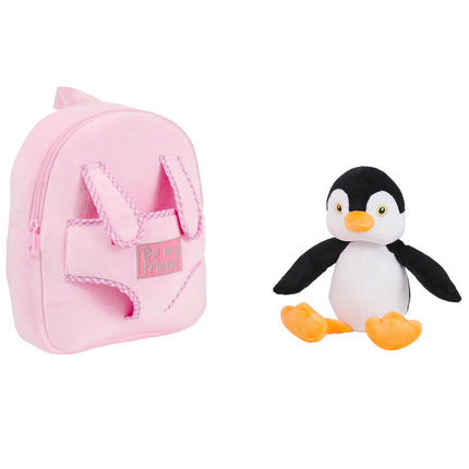 Mochila reversible peluche Peggie Pinguino 27cm