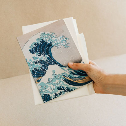 Set 3 cuadernos A5 La Gran Ola de Kanagawa Hokusai