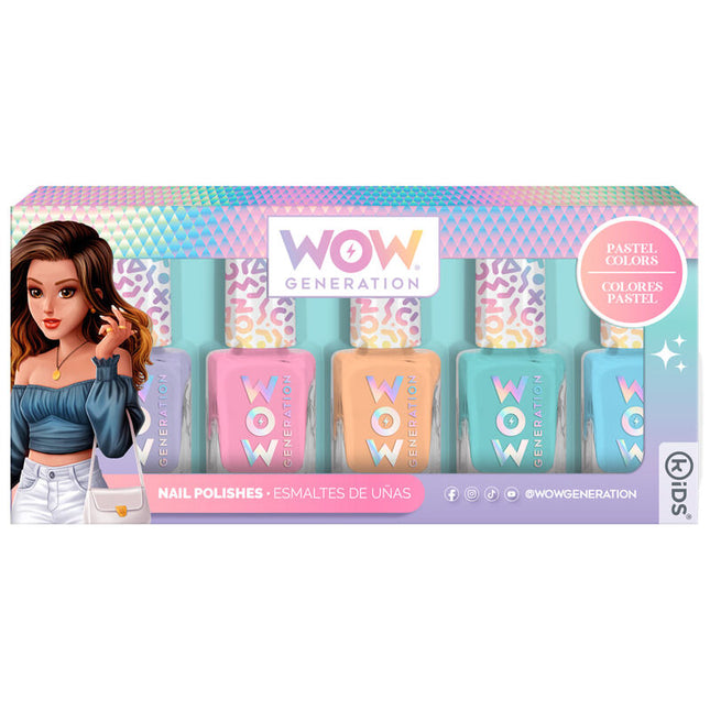 Blister 5 botes esmalte unas Wow Generation