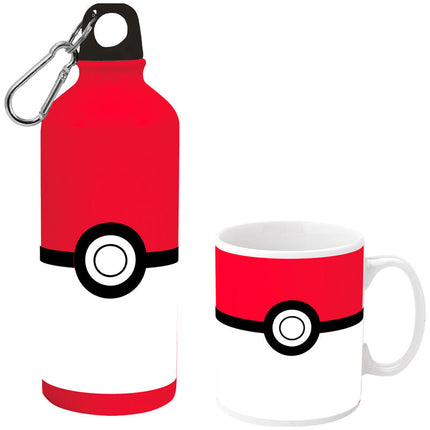 Set cantimplora aluminio taza ceramica Pokemon