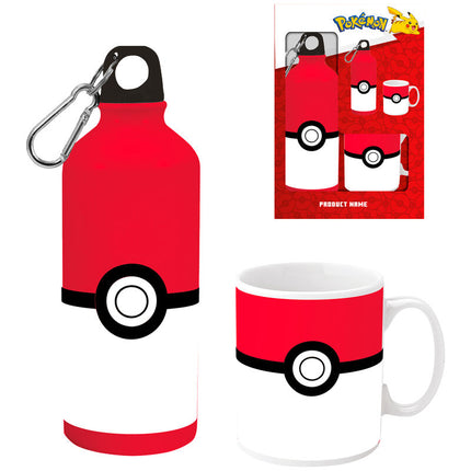 Set cantimplora aluminio taza ceramica Pokemon
