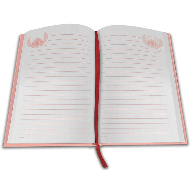 Cuaderno con reloj led Stitch Disney