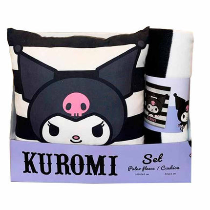 Set manta polar cojin Kuromi Hello Kitty