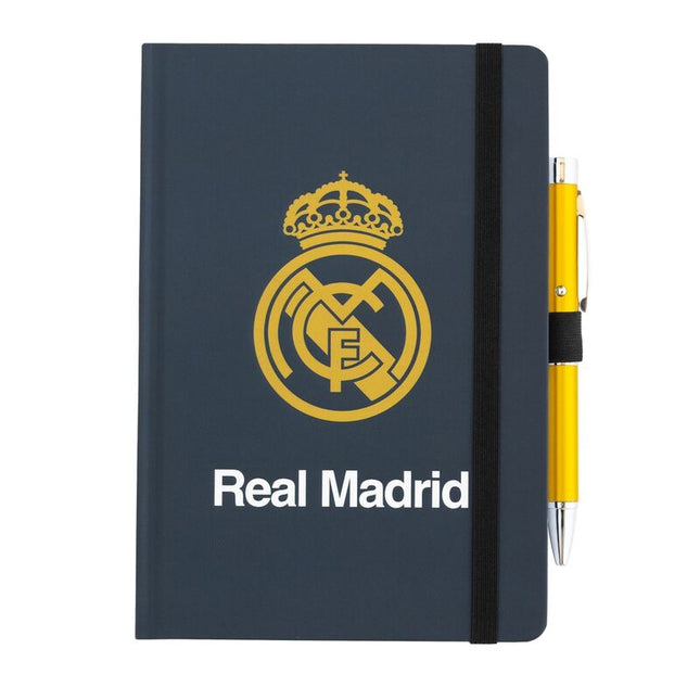 Cuaderno A5 premium boligrafo proyector Real Madrid
