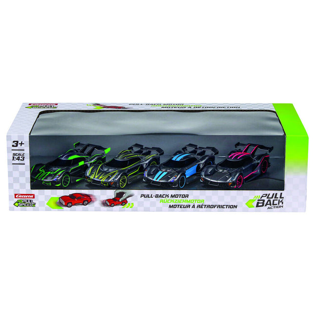 Blister 4 coches Hypercars pull back