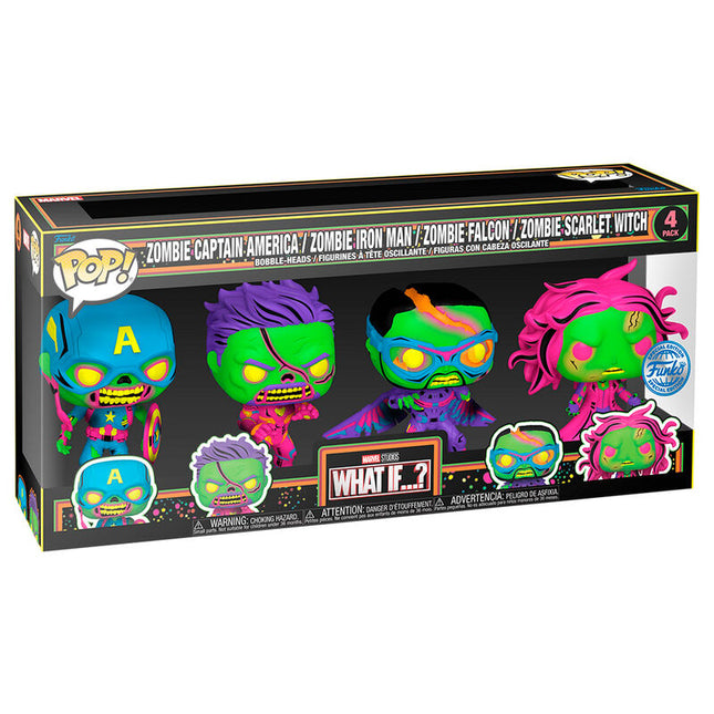 Blister 4 figuras POP Marvel What If Exclusive