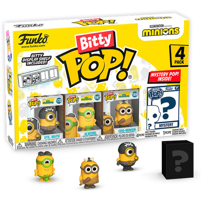 Blister 4 figuras Bitty POP Minions