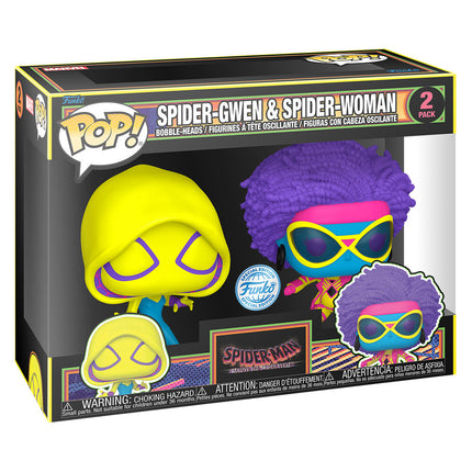 Blister 2 figuras POP Spider Man Spider Gwen Spider Woman Exclusive