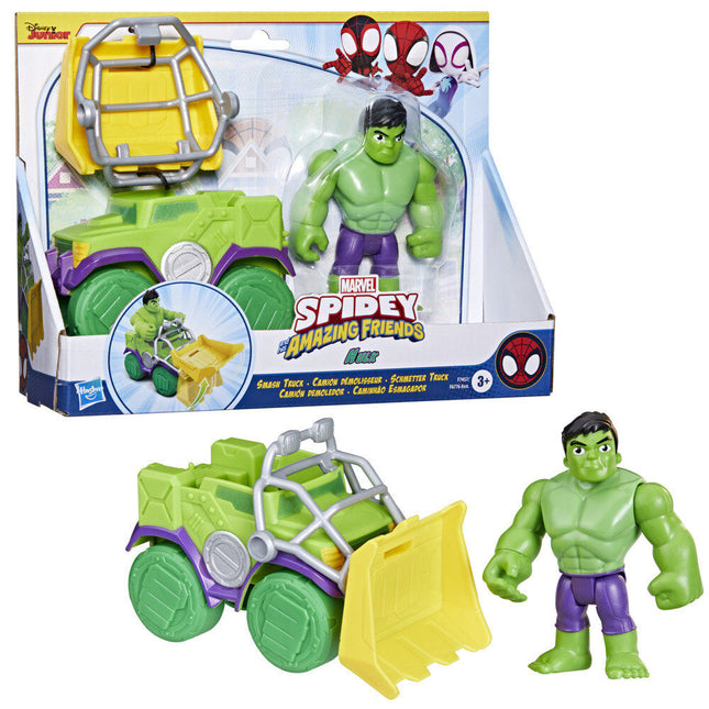 Set Camion demoledor figura Hulk Spidey and His Amazing Friends Marvel