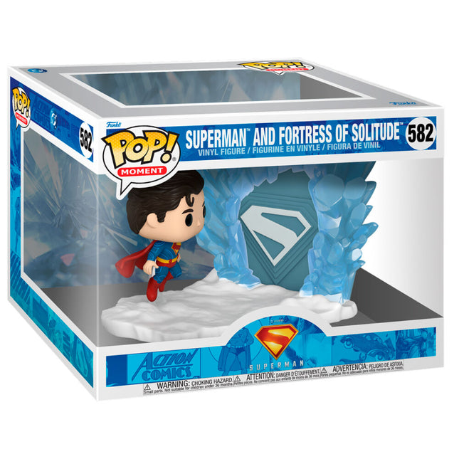 Figura POP Moment DC Comics Superman Superman and Fortress of Solitude