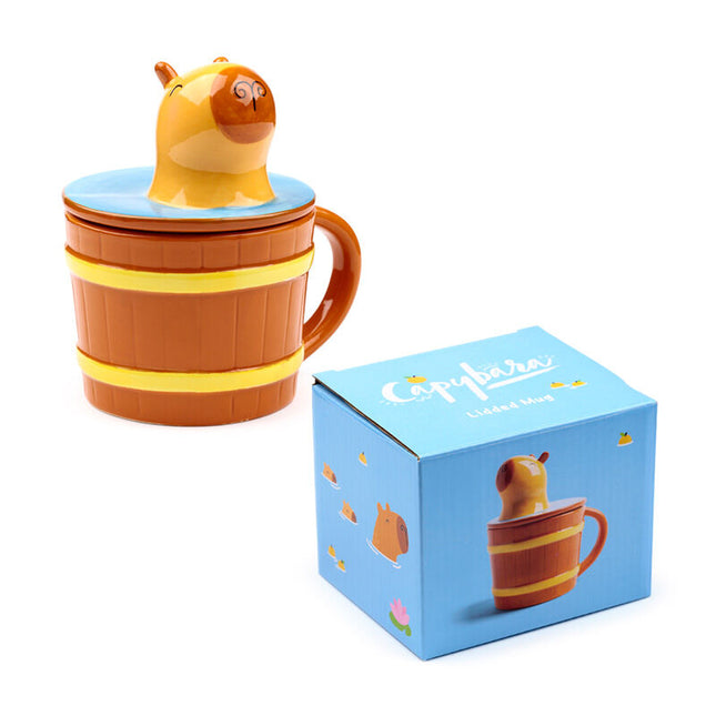 Taza Con Tapa Capibara