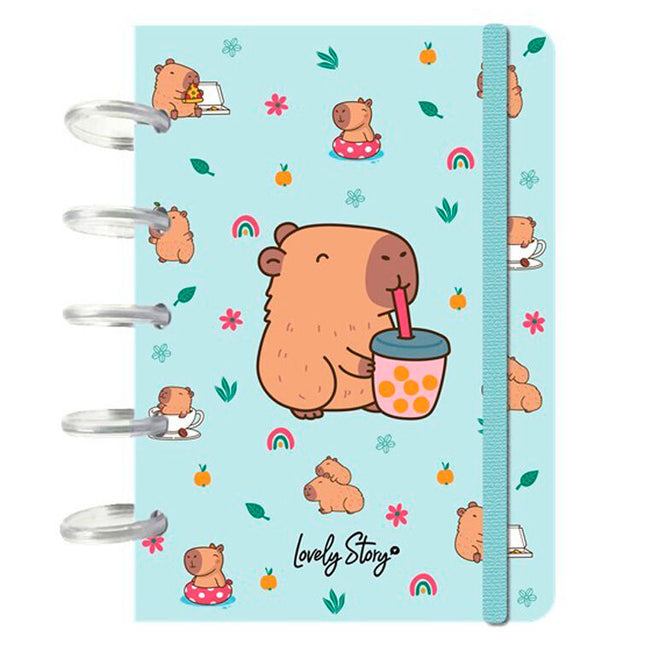 Cuaderno A6 Bubble Tea Capibara