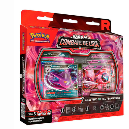Blister cartas League Battle Deck Team Rockets Mewtwo Ex Pokemon Latino