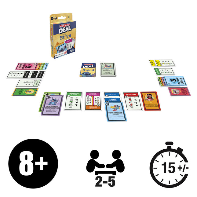 Juego Deal Monopoly Stitch Disney espanol