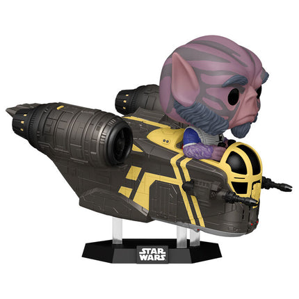 Figura POP Rides Deluxe Star Wars Mandalorian Grogu Zeb Orrelios in the Razor Crest