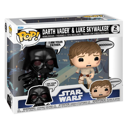 Blister 2 figuras POP Star Wars Darth Vader Luke Skywalker