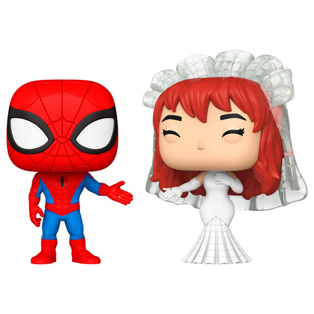 Blister 2 figuras POP Marvel Spider Man and MJ