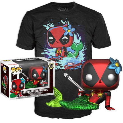 Set figura POP Tee Marvel Deadpool Mermaid Exclusive
