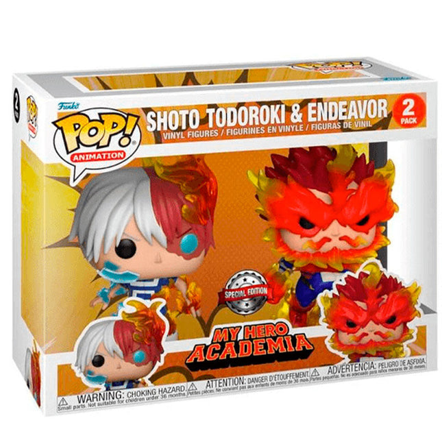 Blister 2 Figuras POP My Hero Academia Shoto Todoroki Endeavor Exclusive