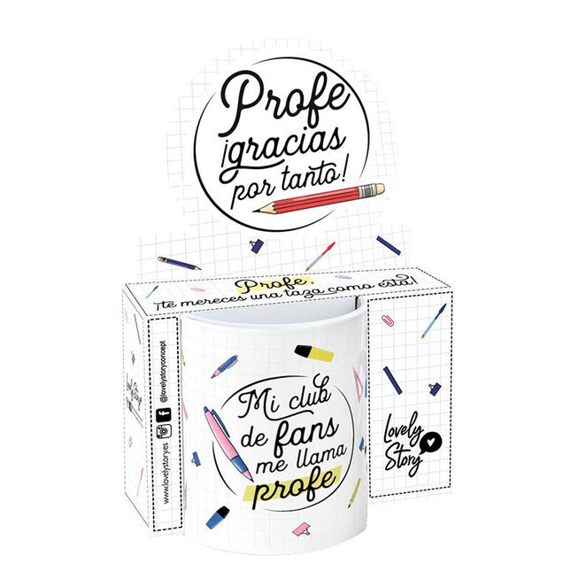 Taza Mi Club de Fans Me LLama Profe 330ml