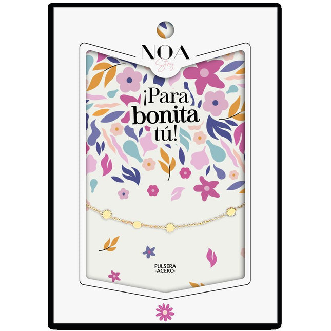 Pulsera Soles acero dorado Para Bonita Tu