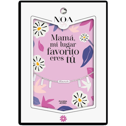 Pulsera Mama acero plateado Mama Mi Lugar Favorito Eres Tu
