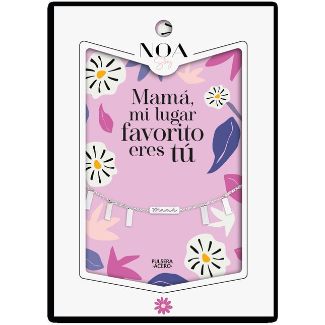 Pulsera Mama acero plateado Mama Mi Lugar Favorito Eres Tu