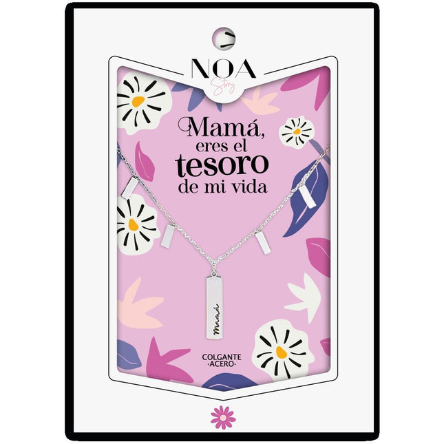 Colgante Mama acero plateado Mama Eres el Tesoro de mi Vida