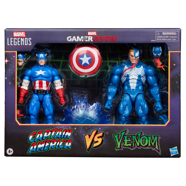 Blister 2 figuras Capitan America Venom Gameverse Marvel Legends Series 15cm