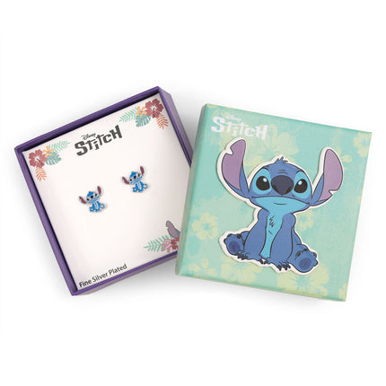 Pendientes Stitch Disney plata