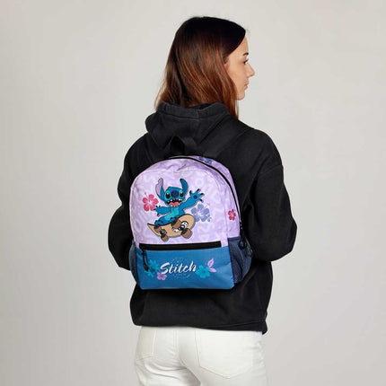Mochila Skate Stitch Disney 33cm