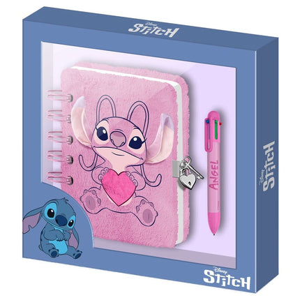 Diario peluche Boligrafo Corazon Angel Stitch Disney