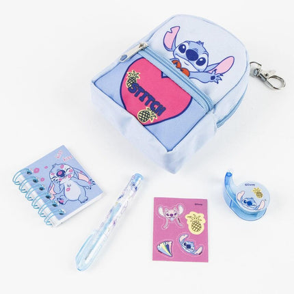 Set papeleria Mini Mochila Stitch Disney