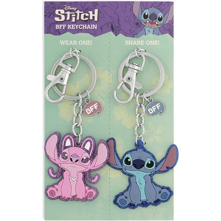 Set 2 Llaveros Angel 38 Stitch Disney