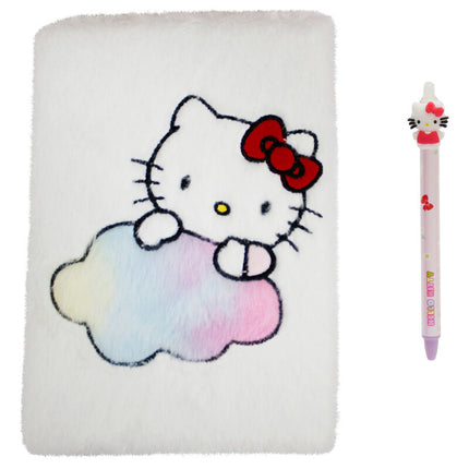 Set cuaderno peluche boligrafo Hello Kitty