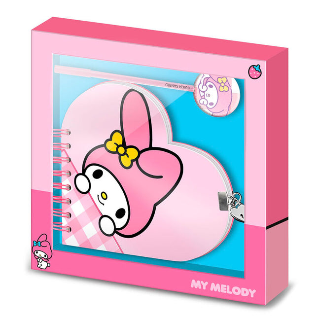 Set diario boligrafo My Melody Hello Kitty