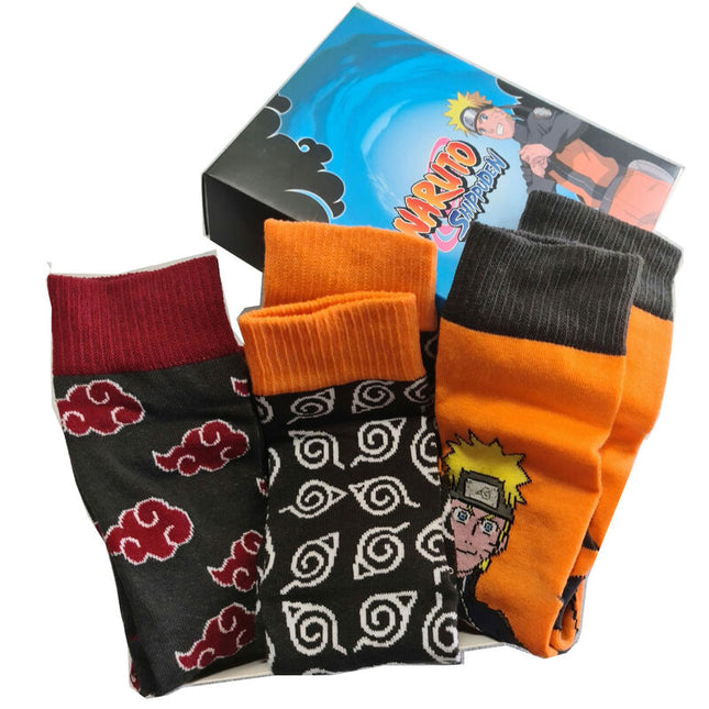 Set 3 calcetines Naruto Shippuden adulto surtido