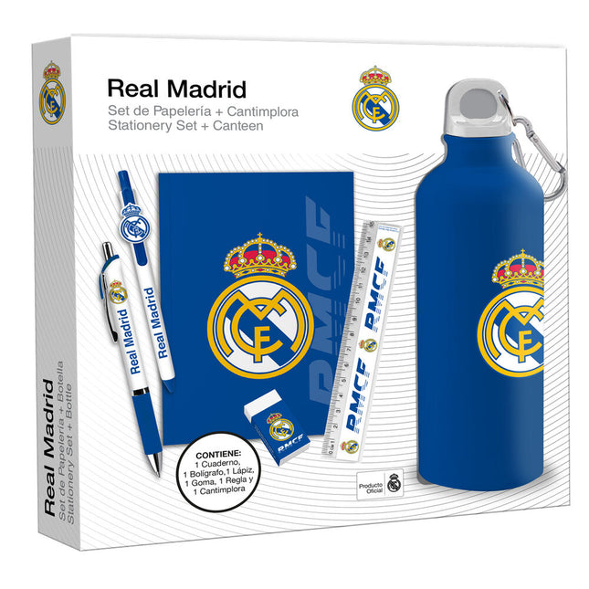 Set Papeleria Botella Real Madrid