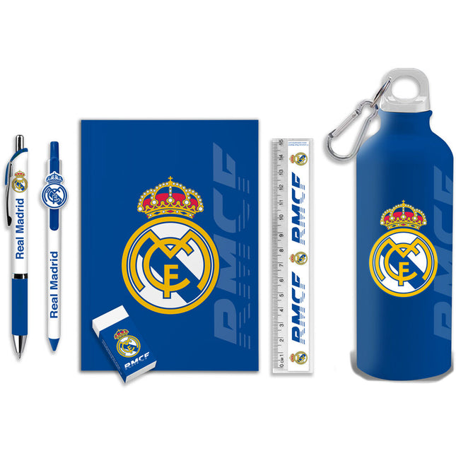 Set Papeleria Botella Real Madrid