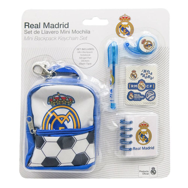 Set papeleria Mini Mochila Real Madrid